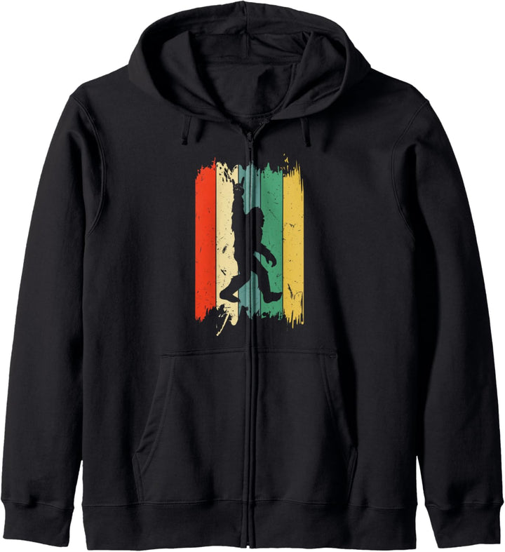 Vintage Rock and Roll Bigfoot Silhouette Sasquatch Kapuzenjacke