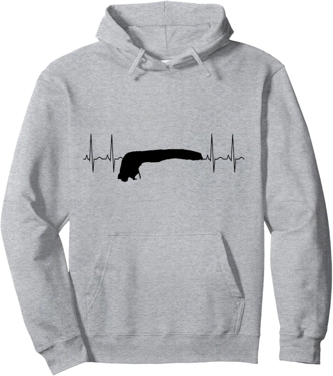 Langeoog Herzschlag Ostfriesische Insel Urlaub Nordsee Pullover Hoodie