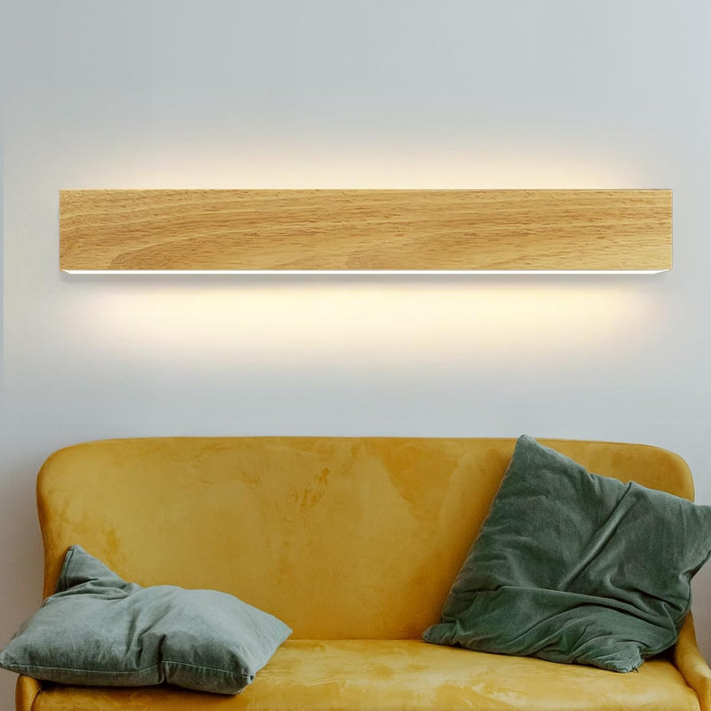 ZMH LED Wandleuchte innen Wandlampe: 52CM Holz Modern Flurlampe Up und Down Design 17W Treppenhausla