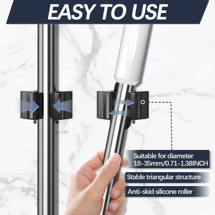 3-H 15 Stück Besenhalterung Wand Stahl Gartengerätehalter Gerätehalter Set Wandhalter für Haus Garte