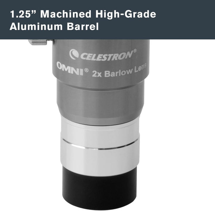 Celestron 93326 2 x 1,25'' Omni Barlowlinse Silber Single, Single