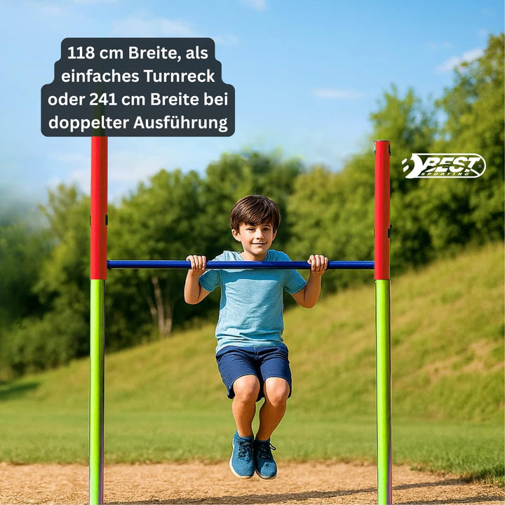 Best Sporting 61390 Turnreck, Einzel-Grün-rot-blau, 154 x 118 cm