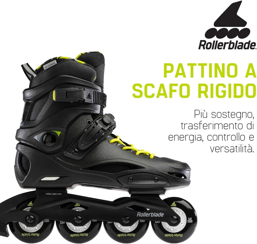 Rollerblade Unisex – Erwachsene Rb Cruiser Inlineskate 290 Black/Neon Yellow, 290 Black/Neon Yellow