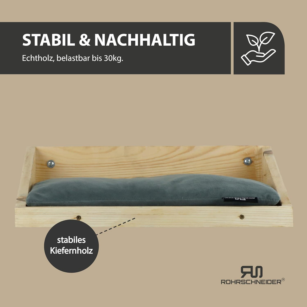 Rohrschneider Kletterwand Katze (alle Katzengrössen) | Made in EU | Katzentreppe kombinierbar | aus