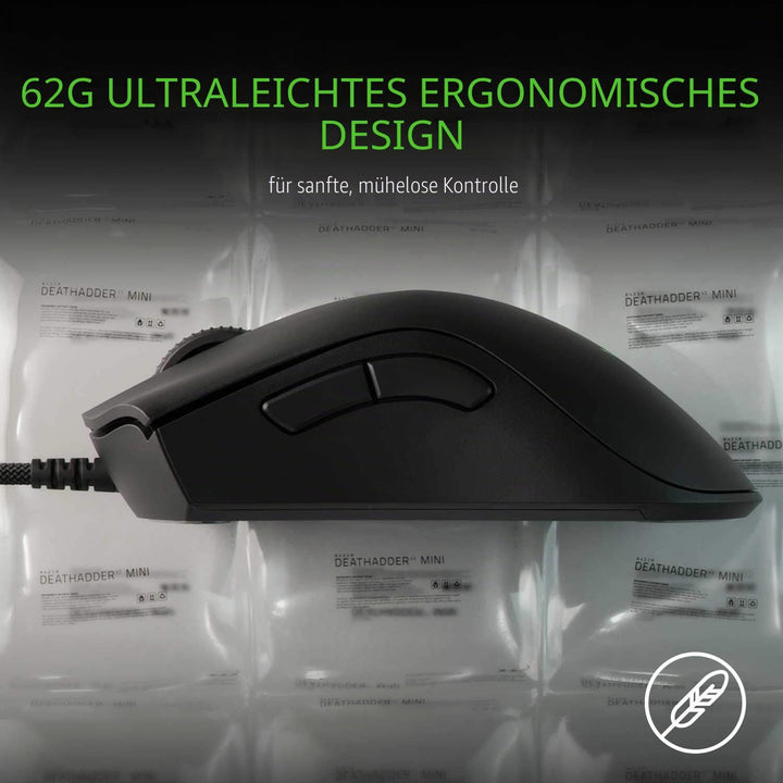 Razer DeathAdder V2 Mini-USB-Gaming-Maus: Optischer Sensor mit 8500 K DPI, 62 g leichtes Design, Chr