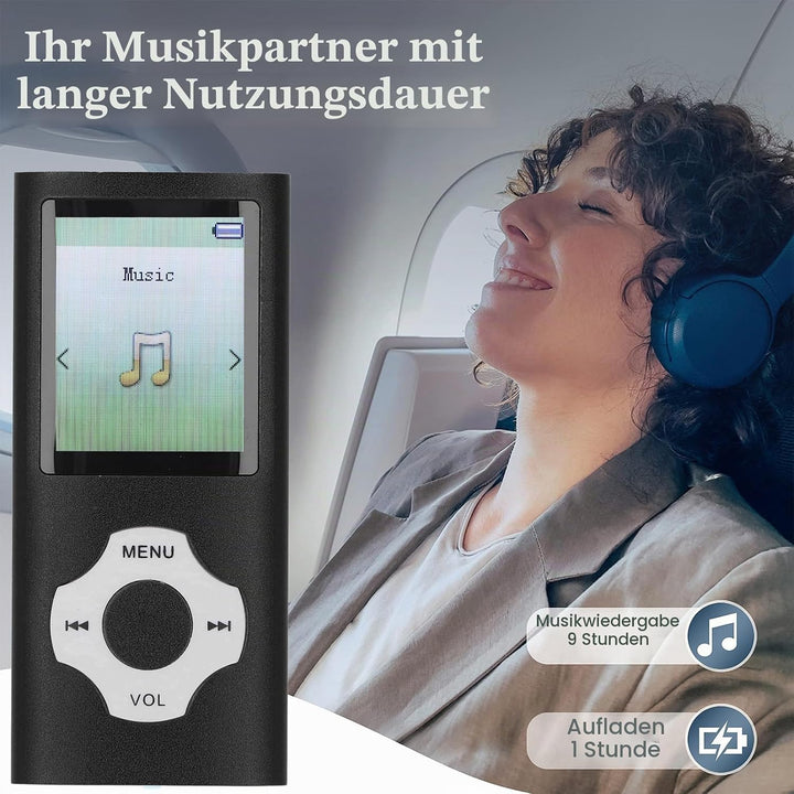 Bewinner MP3 -MP4 -Player mit Bluetooth und WiFi, Tragbarer Verlustfreier Sound MP3, HiFi Sound 1.8i