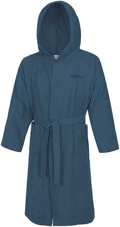 Speedo Unisex-Erwachsene Microterry Bademantel, S Blau (Marineblau), S Blau (Marineblau)