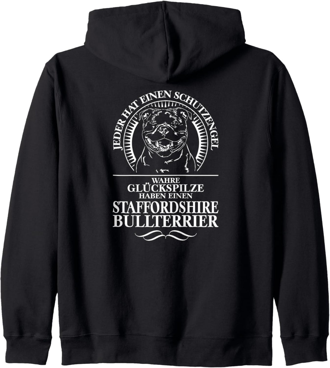 Staffordshire Bullterrier Schutzengel Hund Hunde Hundespruch Kapuzenjacke