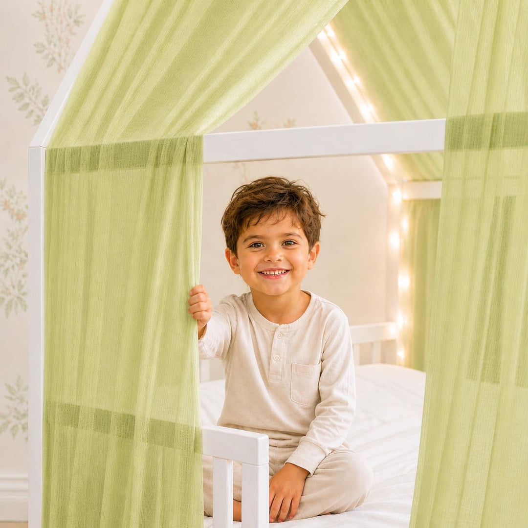 YellowNest Hausbett Himmel aus 100% Polyester – 2er Set - Atmungsaktiv und trapazierfähig – Betthimm