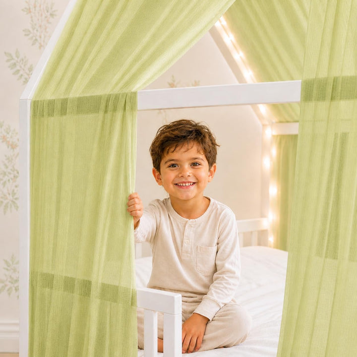 YellowNest Hausbett Himmel aus 100% Polyester – 2er Set - Atmungsaktiv und trapazierfähig – Betthimm