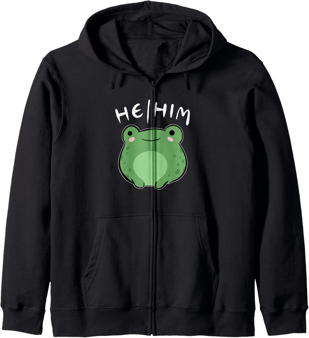He Him Pronouns Frosch niedlich LGBT Queer Aesthetic Kapuzenjacke