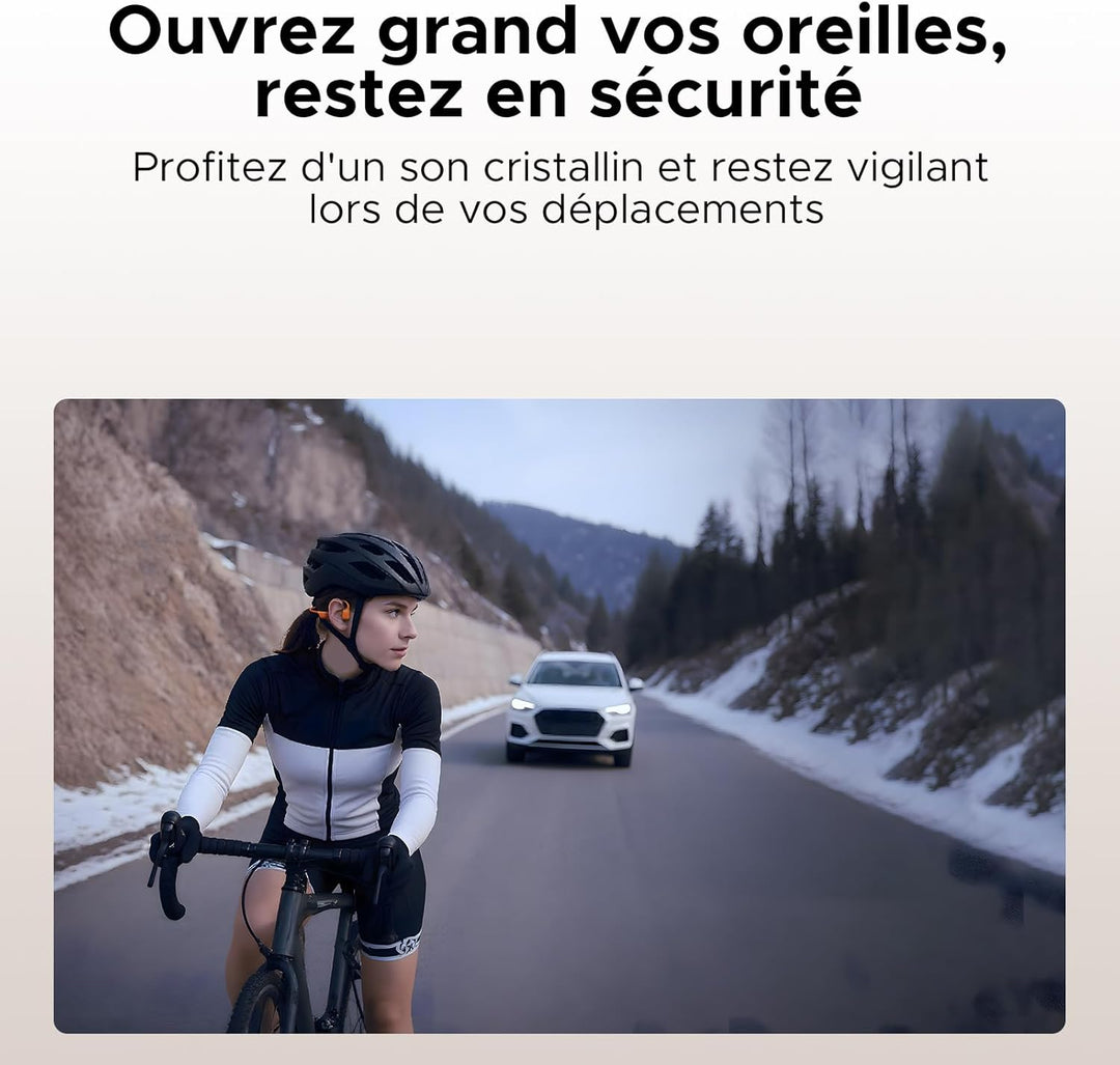 DOOGEE Knochenleitungskopfhörer IP68 Waterproof Swimming Headphones,10H Battery Life Sports Running