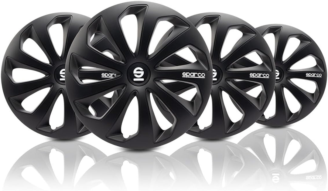 SPARCO SPC1570BK Sicilia Wheel Covers, Black, Set of 4, 15 zoll SCHWARZ SICILIA 15 zoll SCHWARZ, SIC