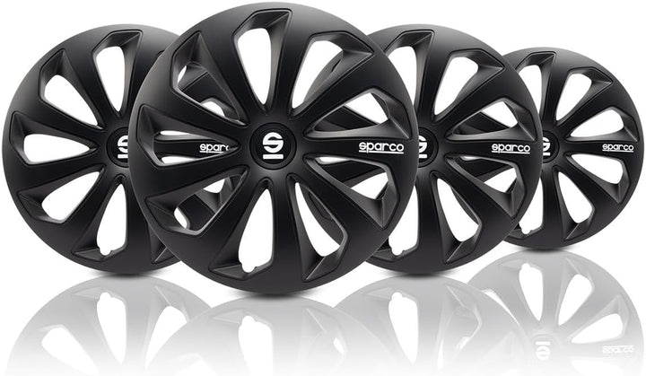 SPARCO SPC1570BK Sicilia Wheel Covers, Black, Set of 4, 15 zoll SCHWARZ SICILIA 15 zoll SCHWARZ, SIC