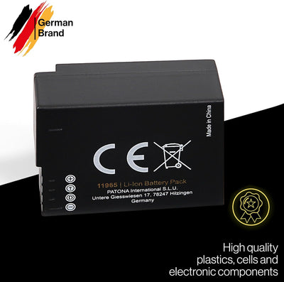 PATONA Protect DMW-BLC12 E Kamera Akku (1100mAh) mit NTC Sensor und V1 Gehäuse - Kompatibel mit Lumi