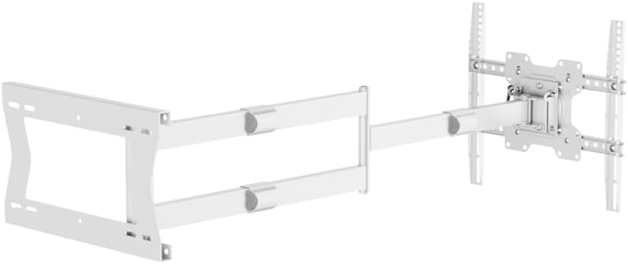 TiTon 120 cm, TV Wandhalterung, drehen, rotieren, 40kg, VESA max.400x400mm weiss 120 cm / 40 kg / VE