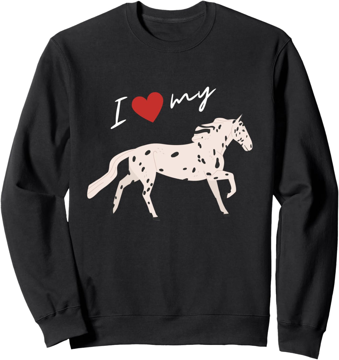 I Love My Knabstrupper Pferd für Damen und Herren Sweatshirt