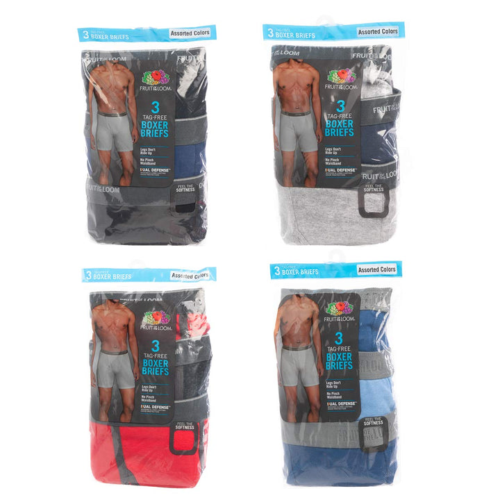 Fruit of the Loom, 12 Pack Random, Mens Underwear, Underwear for Men, Cotton Underwear, Boxer Briefs