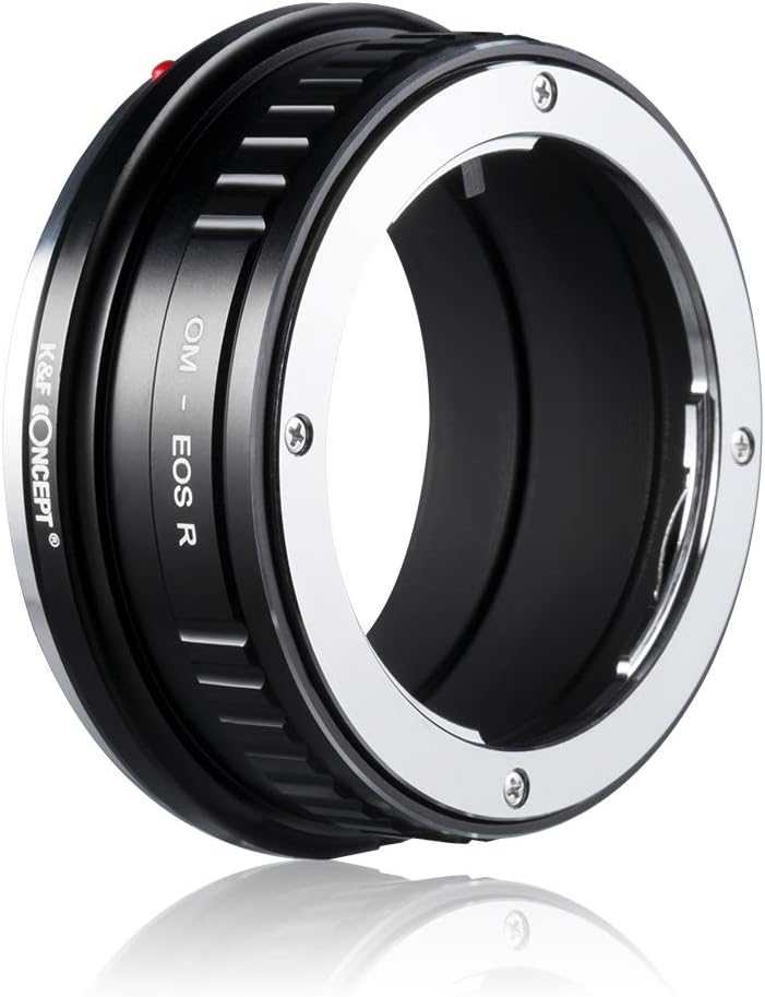 K&F Concept OM-EOS R Bajonettadapter Objektiv Ring für Olympus OM Objektive auf Canon EOS R-Mount Ka