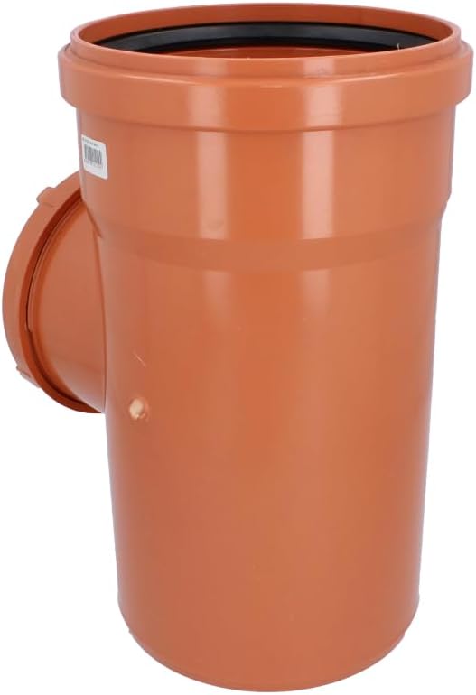 PP Reinigungsrohr Revisionsrohr Ø DN 200 mm Orange KG-Rohr mit Revisionsöffnung Gummidichtringen Sch