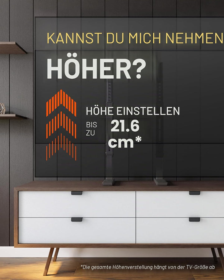 Echogear Universal Grosser TV-Ständer - Höhenverstellbarer Sockel für Fernseher bis zu 77 "- Wackelf