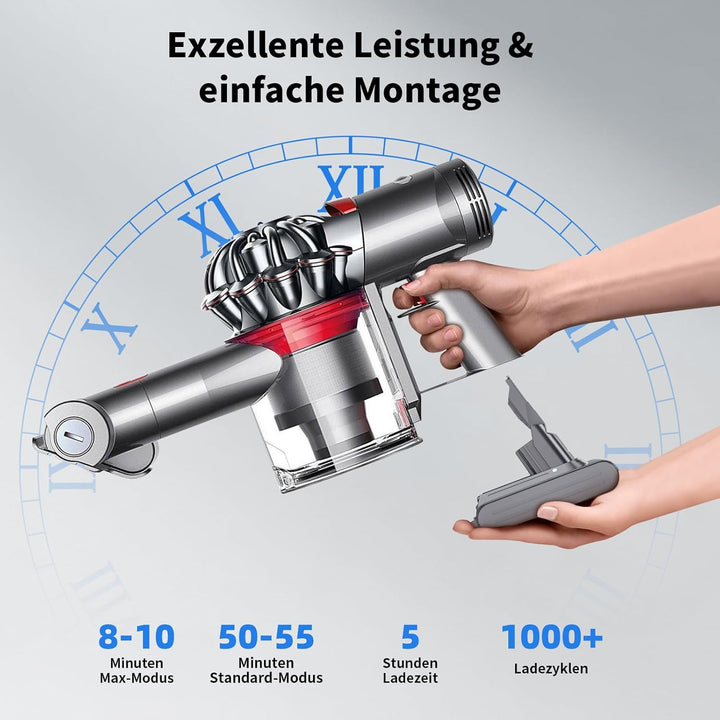 6000mAh für Dyson V7 Akku, Ersatzakku für Dyson V7 SV11 Kompatibel mit Animal Motorhead Absolute Tri