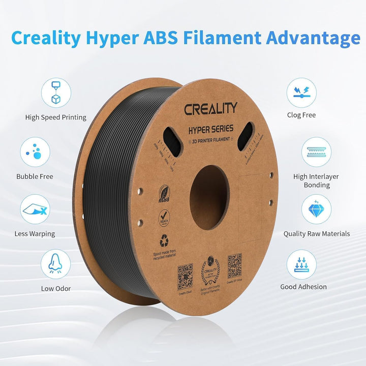 Creality Offizielles Hyper ABS Filament, Creality 3D Drucker Filament 1.75mm für Hochgeschwindigkeit