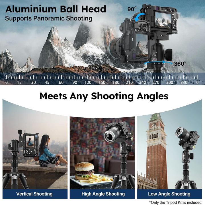 SIRUI APT-02 Stativ Kamera Einbeinstativ 2-in-1, 200 cm höhenverstellbar, mit 360° Kugelkopf, max. T