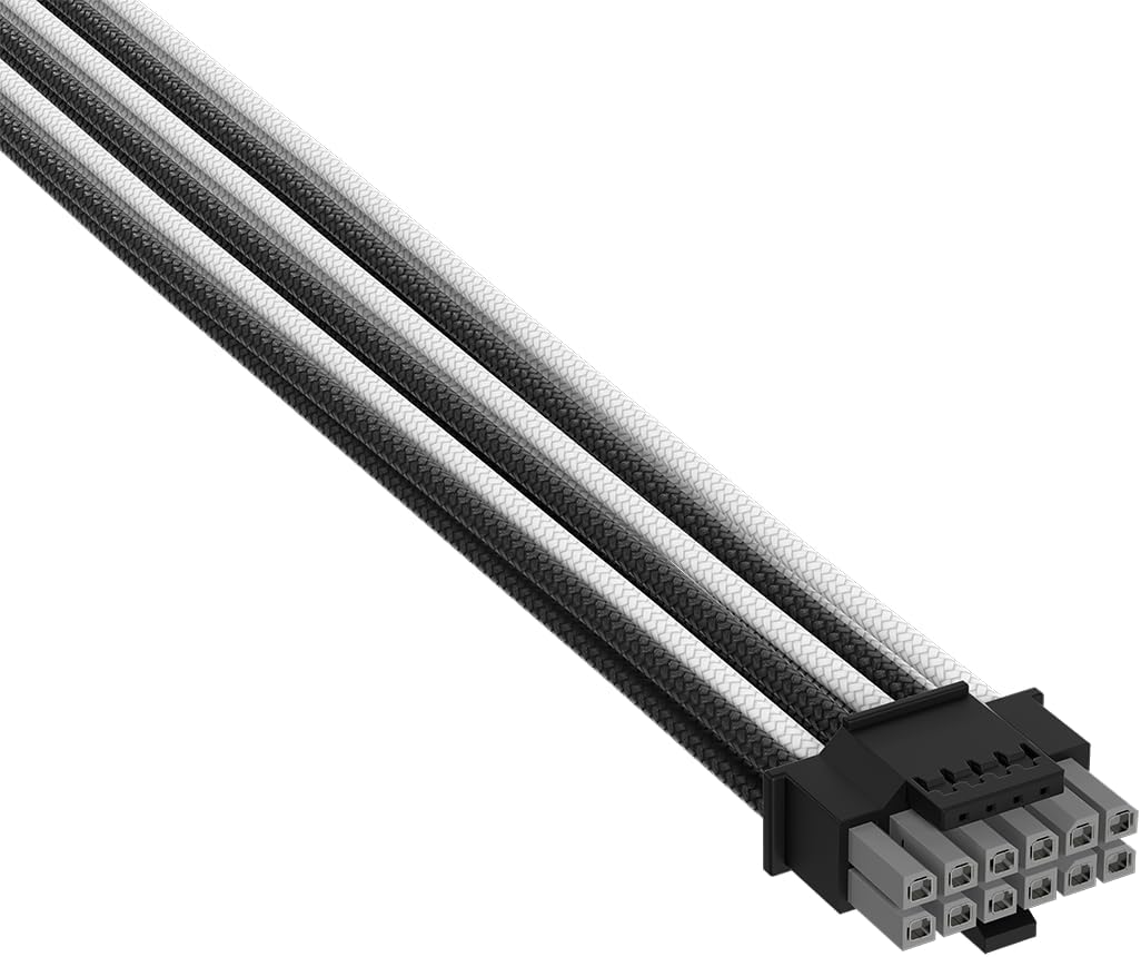 Corsair Elite Premium Typ 4 Einzeln Ummantelte 2x 8-Pin zu PCIe 12V-2x6 600W PSU-Kabel – Dreilagiges