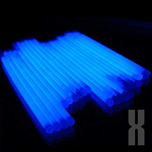 KNIXS 500x Arm-Knicklichter – Blau leuchtend inkl. 500x 3D-Verbinder und 10x Ballverbinder und 7-Loc