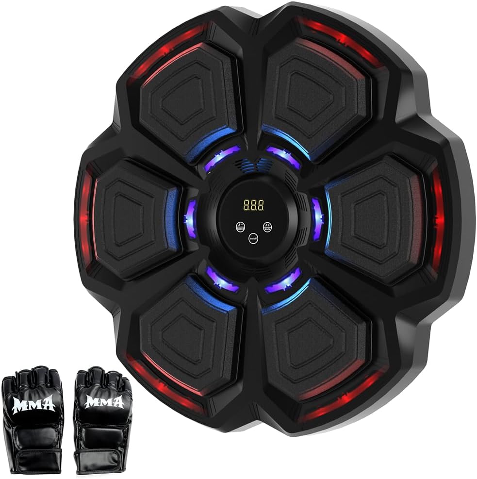 Topteng Bluetooth Music Boxing Machine mit 9 Geschwindigkeitsmodi und Zählmodus, Reaktionstraining,