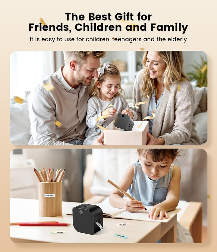 Phomemo P12 Pro Beschriftungsgerät Handgerät | Mini Bluetooth Etikettiergerät mit Etikettenband | US