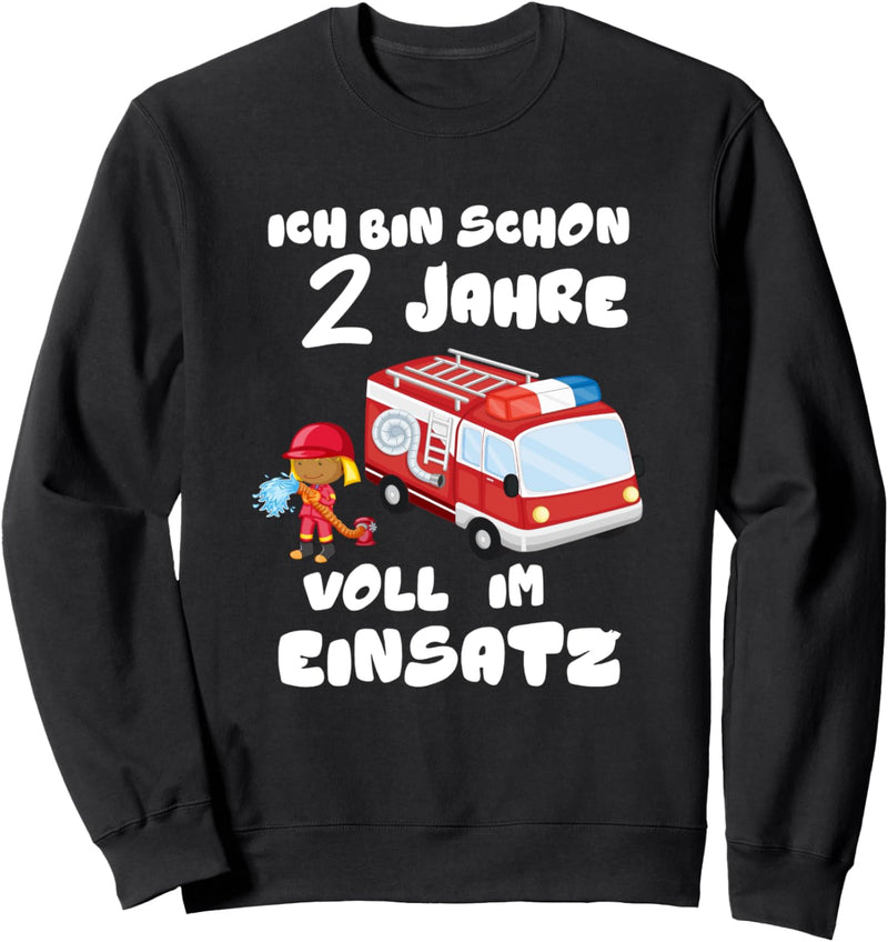 2. Geburtstag Feuerwehrauto Jungs Mädchen Firefighter Jungs Sweatshirt