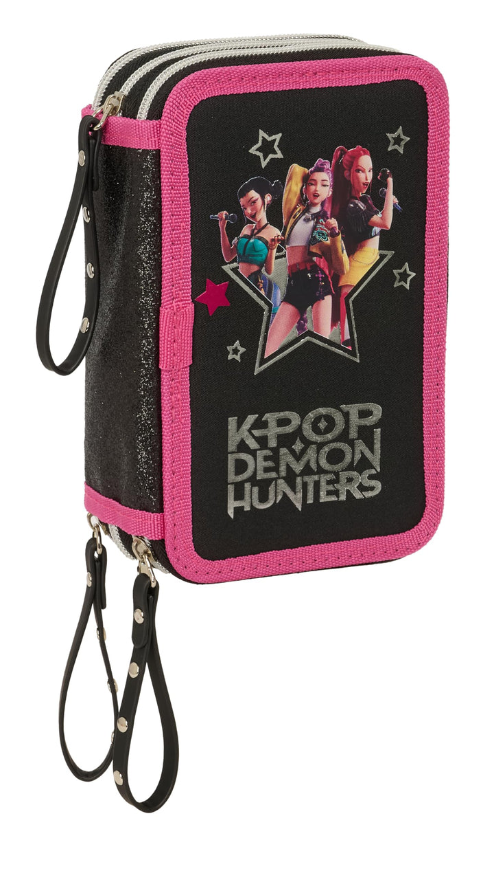 K-POP Demon Hunters - Energy Schulmäppchen mit 37 nützlichen Utensilien, Kindermäppchen, ideal für K