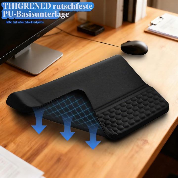 Keyboard Wrist Rest – Weiche Handballenauflage aus Memory-Schaum, rutschfeste grosse Tastaturauflage