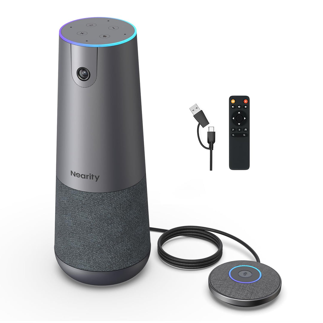 NEARITY 120 Max 4K FHD Videokonferenz Webcam mit Mikrofon und Lautsprecher, 8MP CMOS/120° Ultraweitw