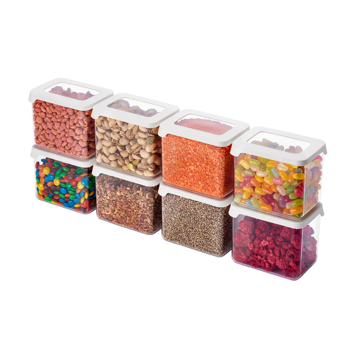 SmartStore Vorratsdosen 0.8L – 8er Set - Plastik Aufbewahrungsbox mit Deckel, BPA-frei, Spülmaschine