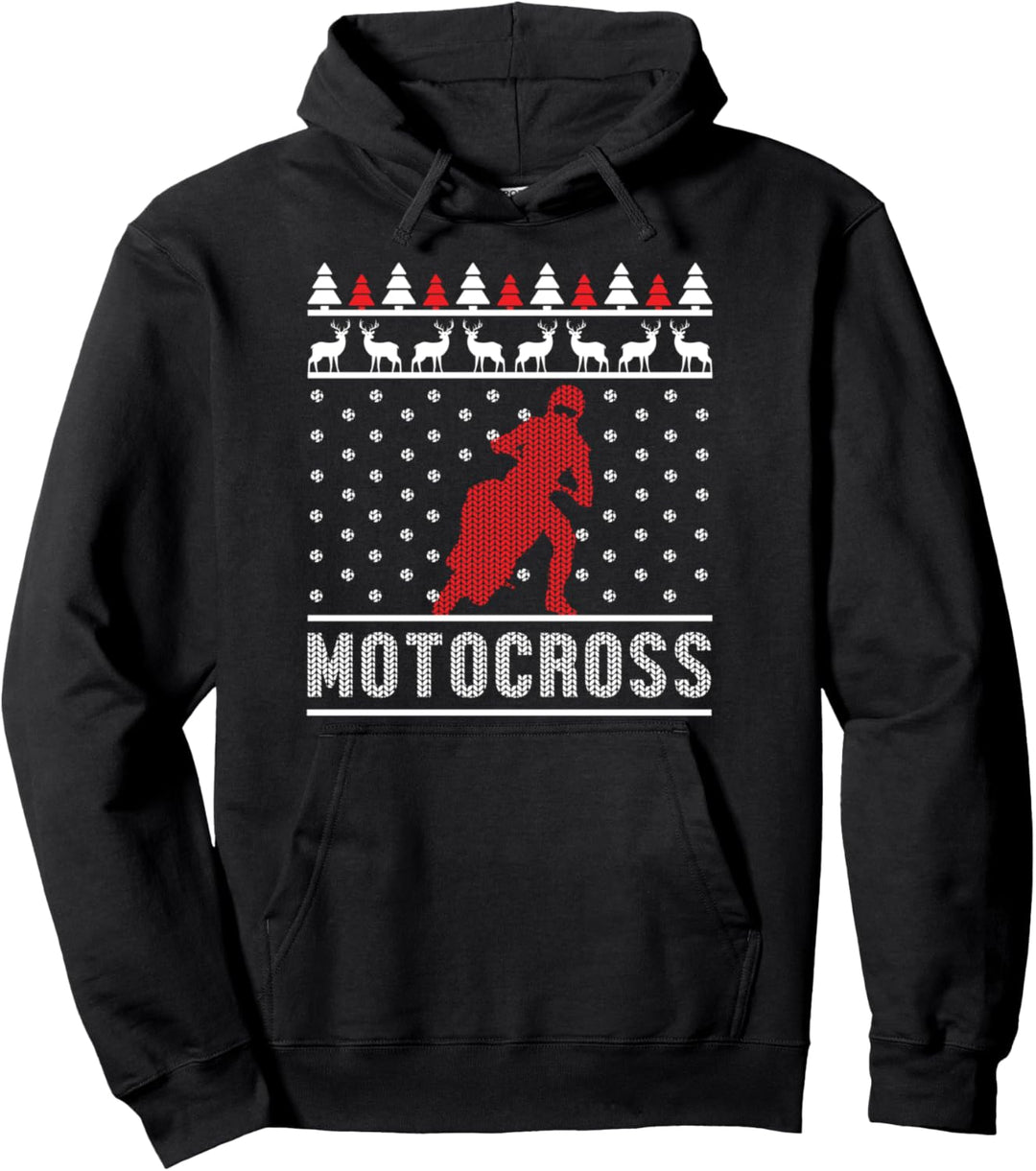 Motorrad Dirt Bike Motocross Ugly Christmas Biker Geschenk Pullover Hoodie