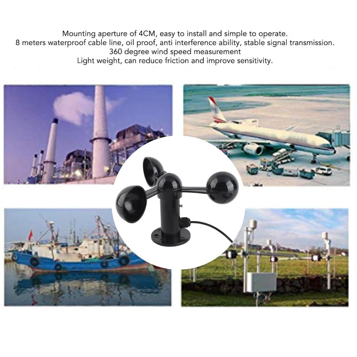 Windgeschwindigkeits-Überwachungssensor, Anemometer-Sensor, störungsfrei, 3 Tassen, Windgeschwindigk