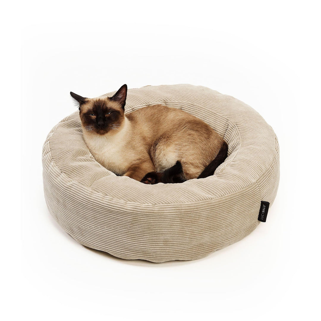 LucyBalu® Nest Katzenbett waschbar für kleine & grosse Katzen | Katzenschlafplatz | Katzenkissen | K