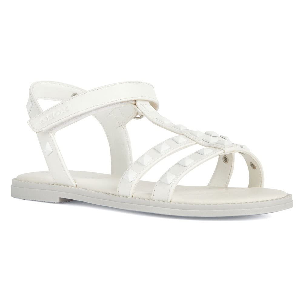Geox Mädchen J Sandal Karly GirlSandal 31 EU Weiss, 31 EU Weiß