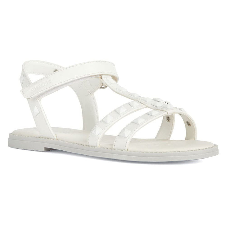 Geox Mädchen J Sandal Karly GirlSandal 29 EU Weiss, 29 EU Weiss