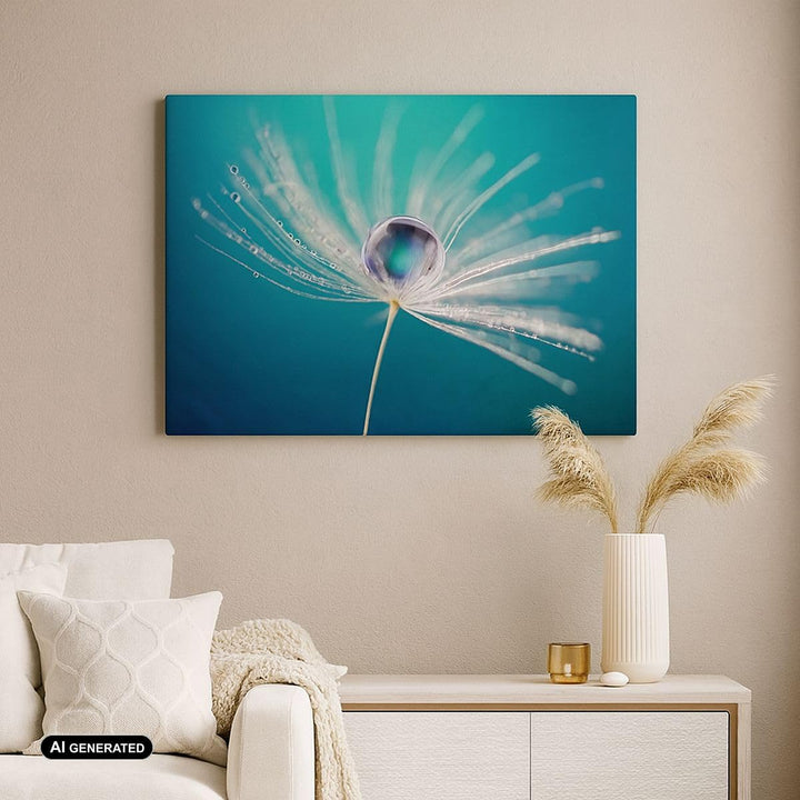 Bilder auf Leinwand 100x70cm Leinwandbild mit Rahmen Pflanze Natur Gross Wanddeko Bild Schlafzimmer