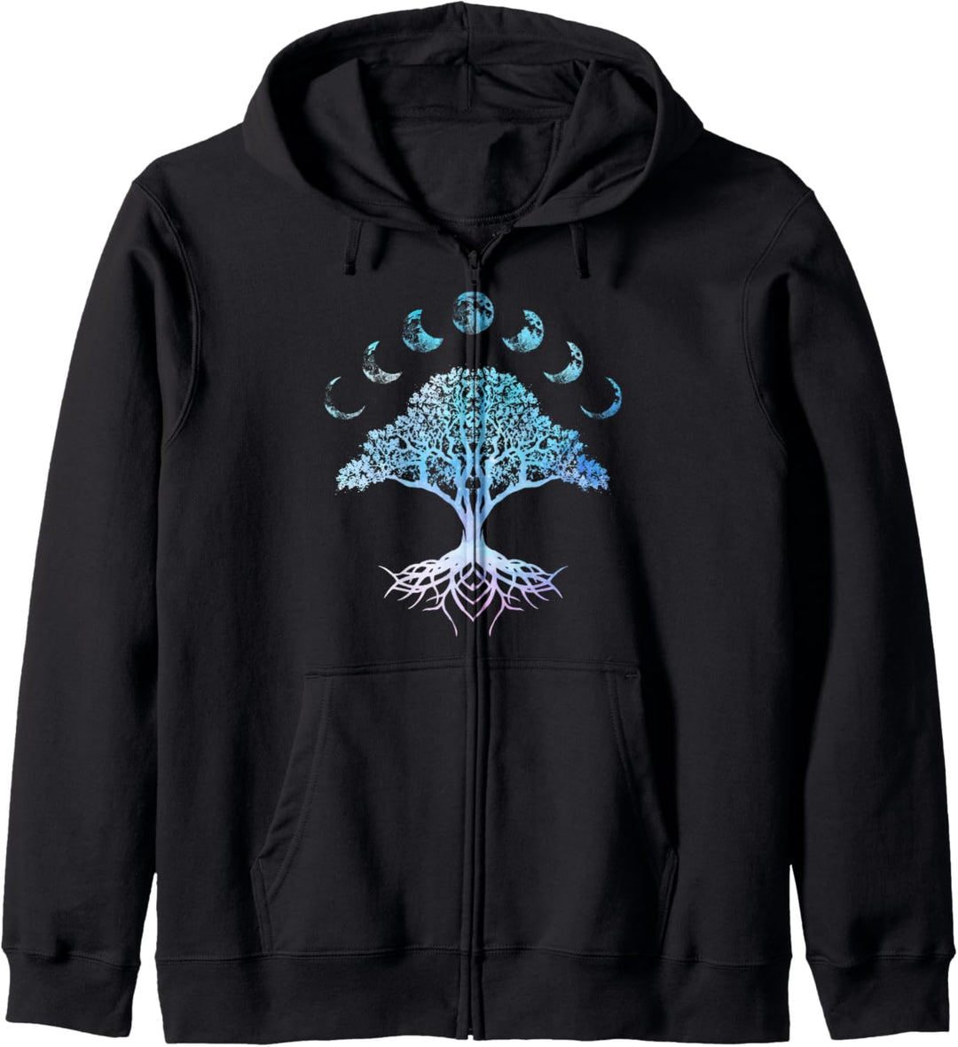 Lebensbaum Mond Mondphasen Zen Spirituelles Yoga Meditation Kapuzenjacke