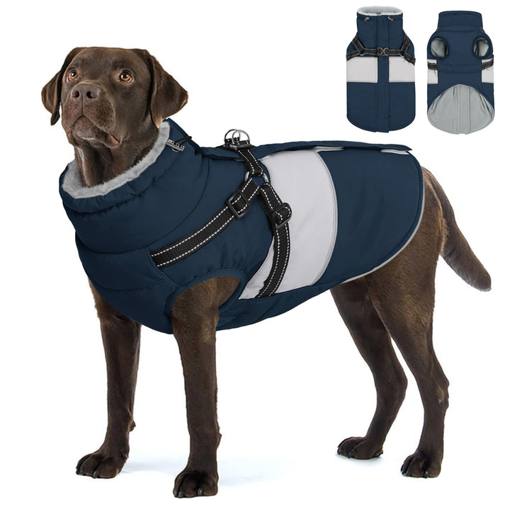 AOFITEE Hundemantel Winter, Wasserdicht Warme Hundejacke Wintermantel für Grosse Hunde, Reflektieren