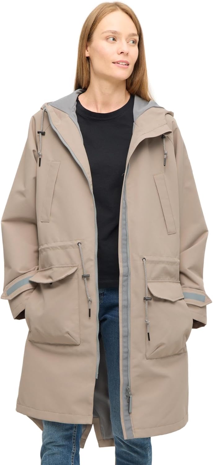 derbe Damen Regenjacke Phoebholm dog Gefüttert Gassi 34 Cobblestone / Neutral Gray, 34 Cobblestone /