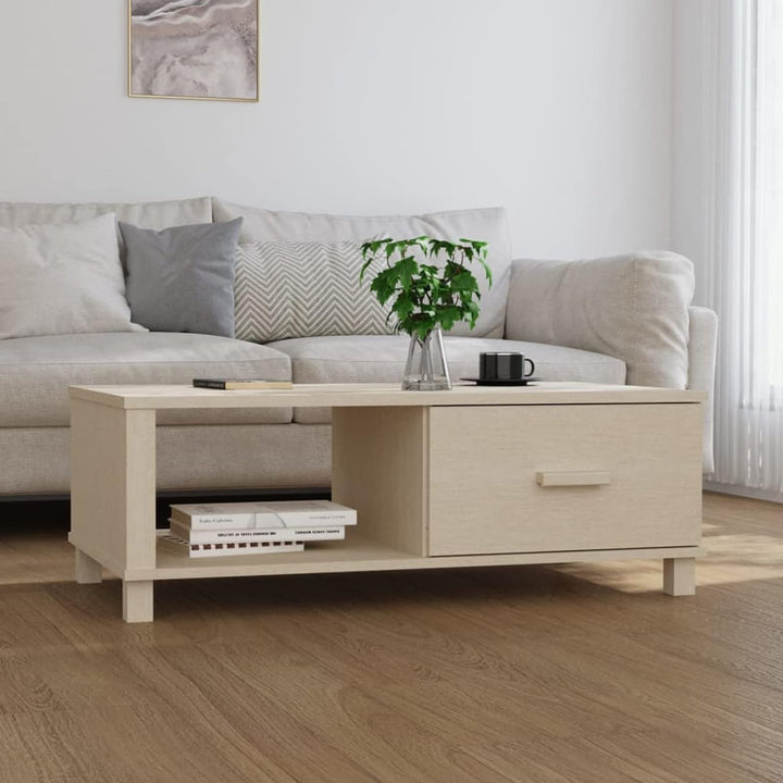 Gecheer Couchtisch mit Schublade Beistelltisch Wohnzimmertisch Kaffeetisch Sofatisch Teetisch Massiv