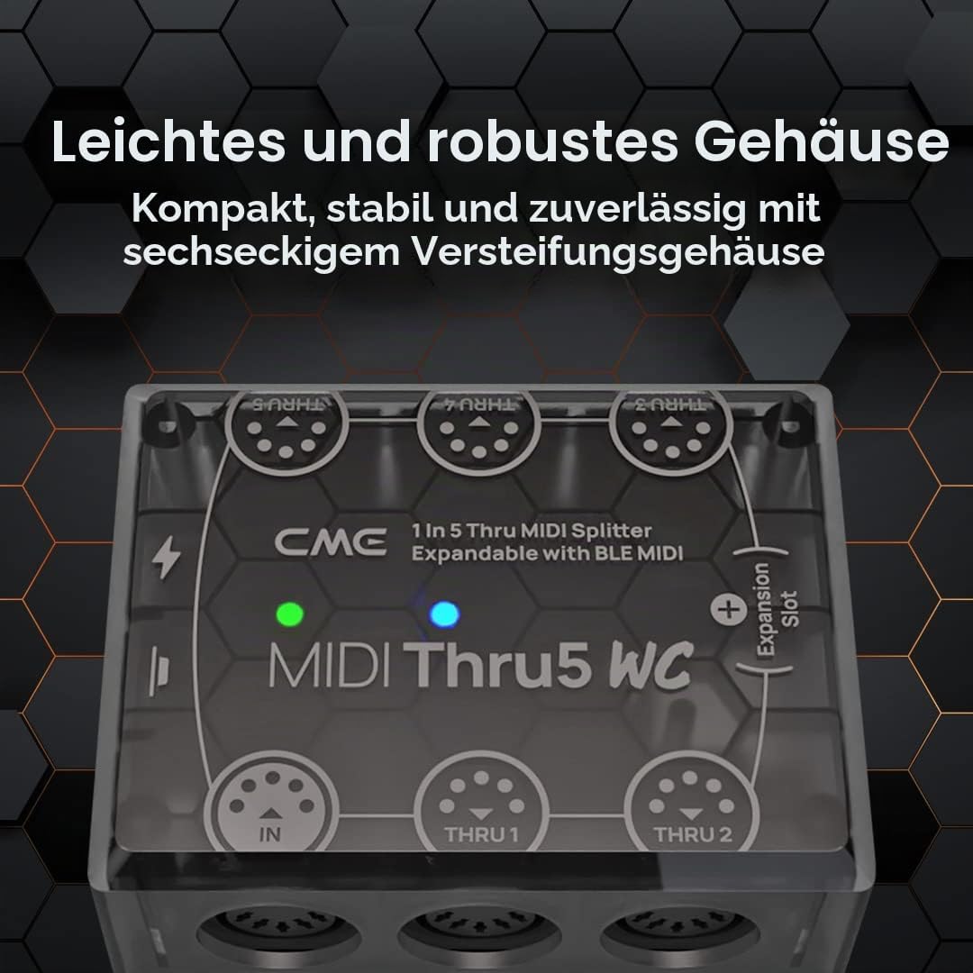 CME MIDI Thru5 WC - 1-in-5-out MIDI Interface - High-Speed MIDI Thru für die Übertragung aller MIDI-