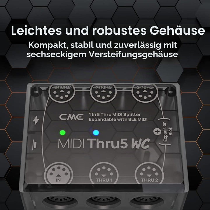CME MIDI Thru5 WC - 1-in-5-out MIDI Interface - High-Speed MIDI Thru für die Übertragung aller MIDI-