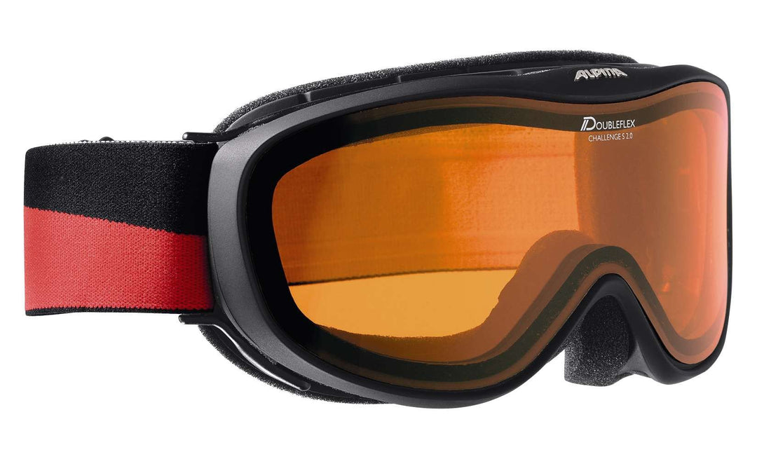 ALPINA CHALLENGE S 2.0 - Kontrastverstärkende, Beschlagfreie & Bruchsichere OTG Skibrille Mit 100% U